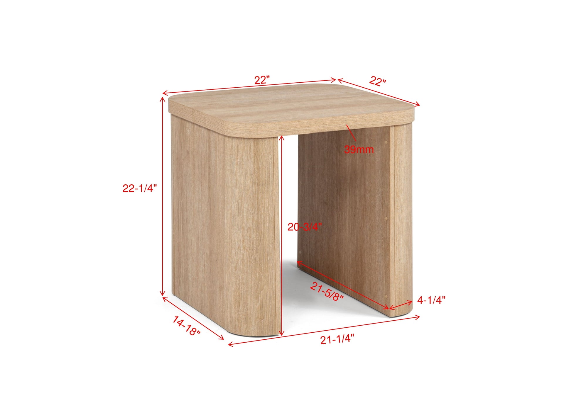3pc Beautifully Crafted Three-piece Set Natural Charm Warm Wood-inspired Finish Curved Edges Coffee Table Features Hidden Casters Wooden Living Room Furniture image 7