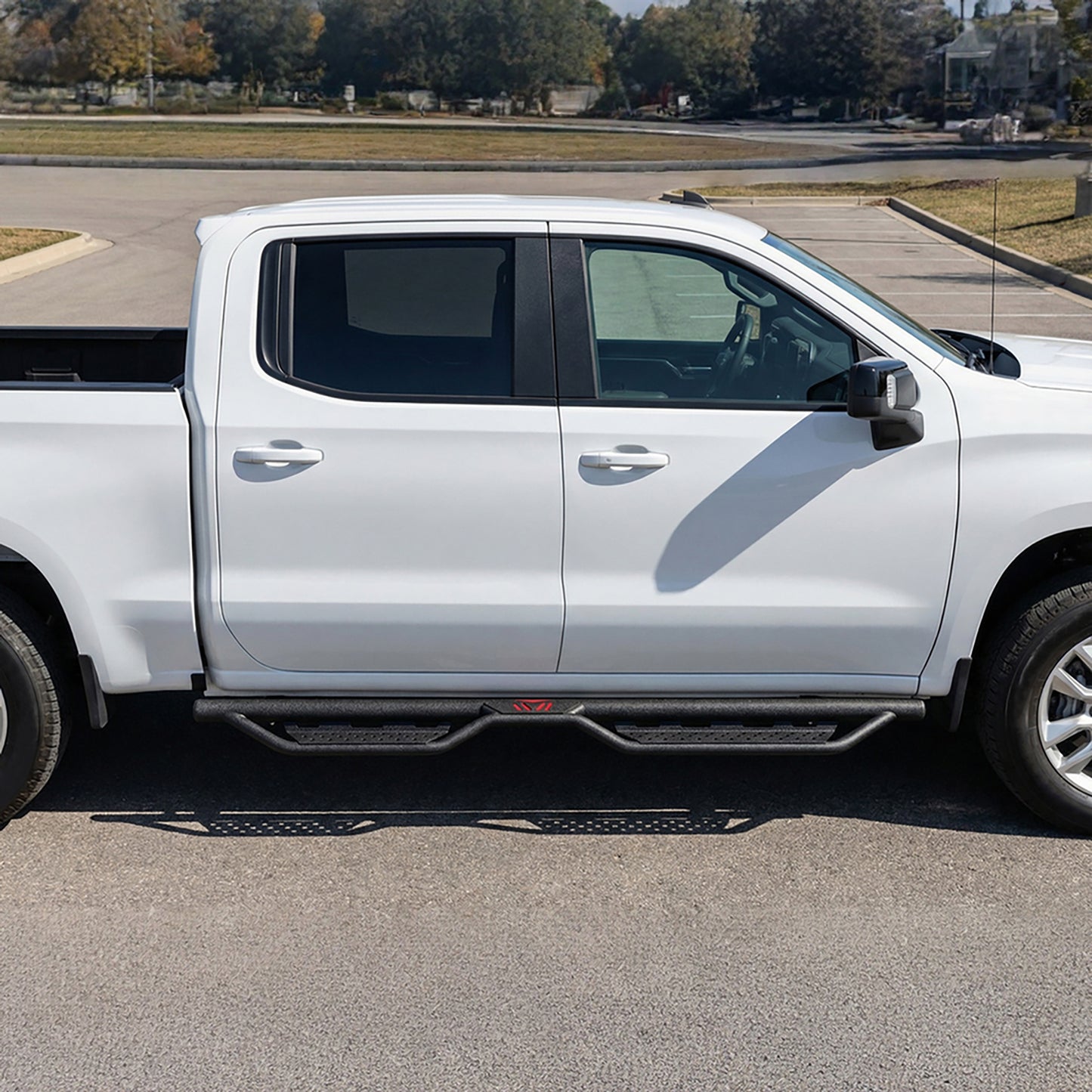 Two Stairs Running Board Compatible with 2007-2018 Chevy Silverado GMC Sierra 1500; 2007-2019 2500 HD 3500HD; 2019 LD/Limited Crew Cab Drop Step Side Step Nerf Bars image 6