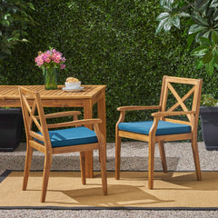 PERLA DINING CHAIR,2PCS with 2 Cushions