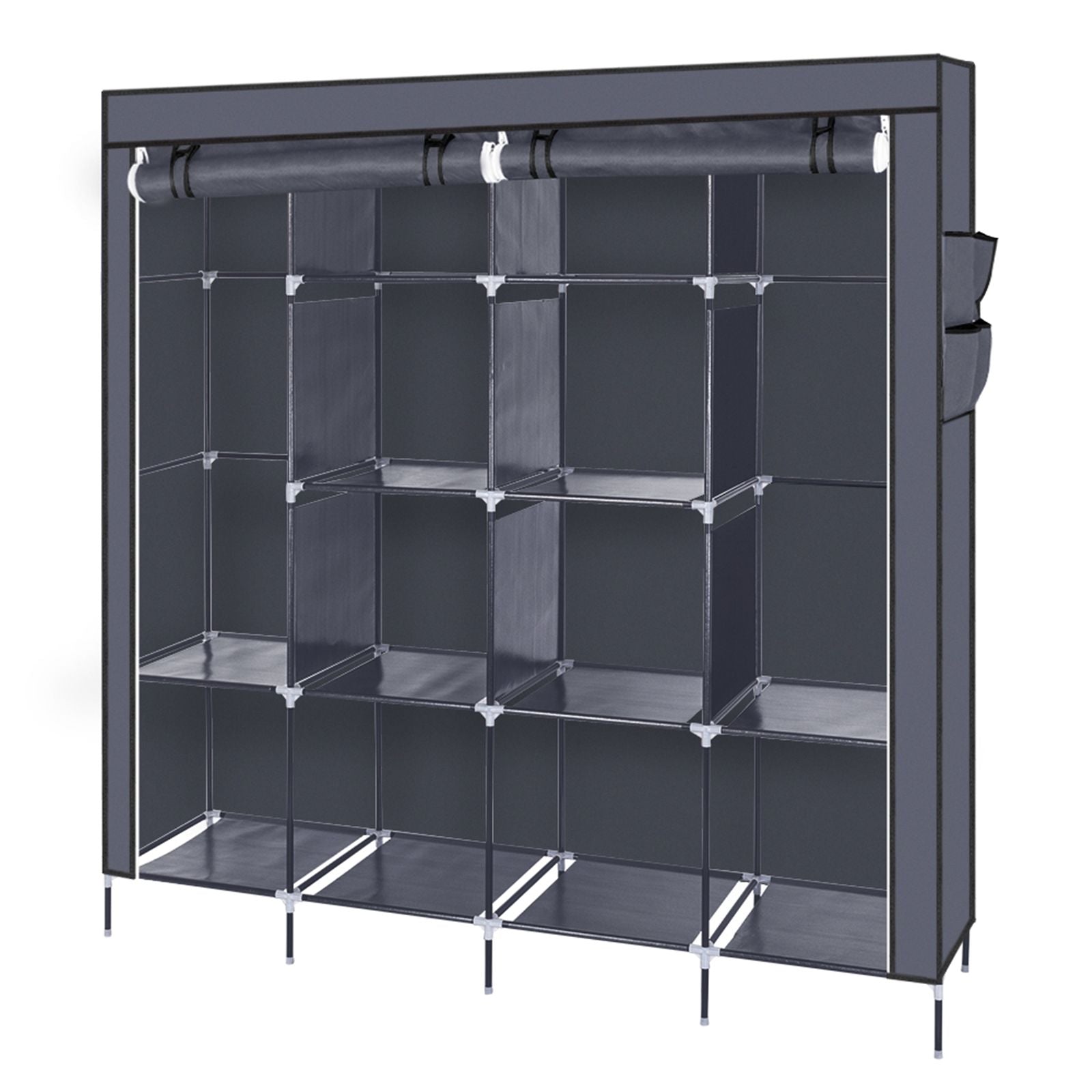 Steel tube and plastic connectors of wardrobe frame - detail