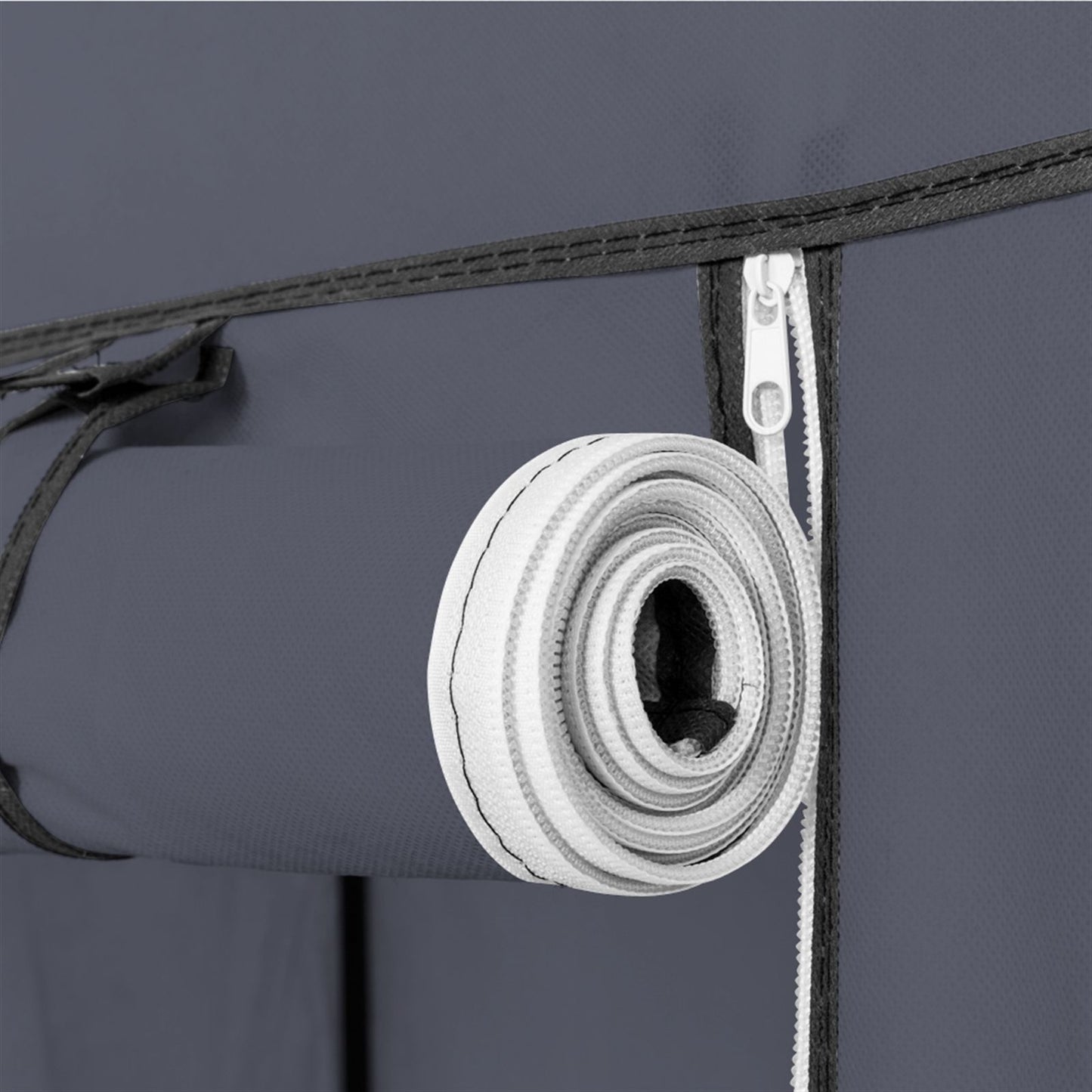 67" Clothes Closet Portable Wardrobe Clothes Storage Rack 12 Shelves 4 Side Pockets Gray image 16