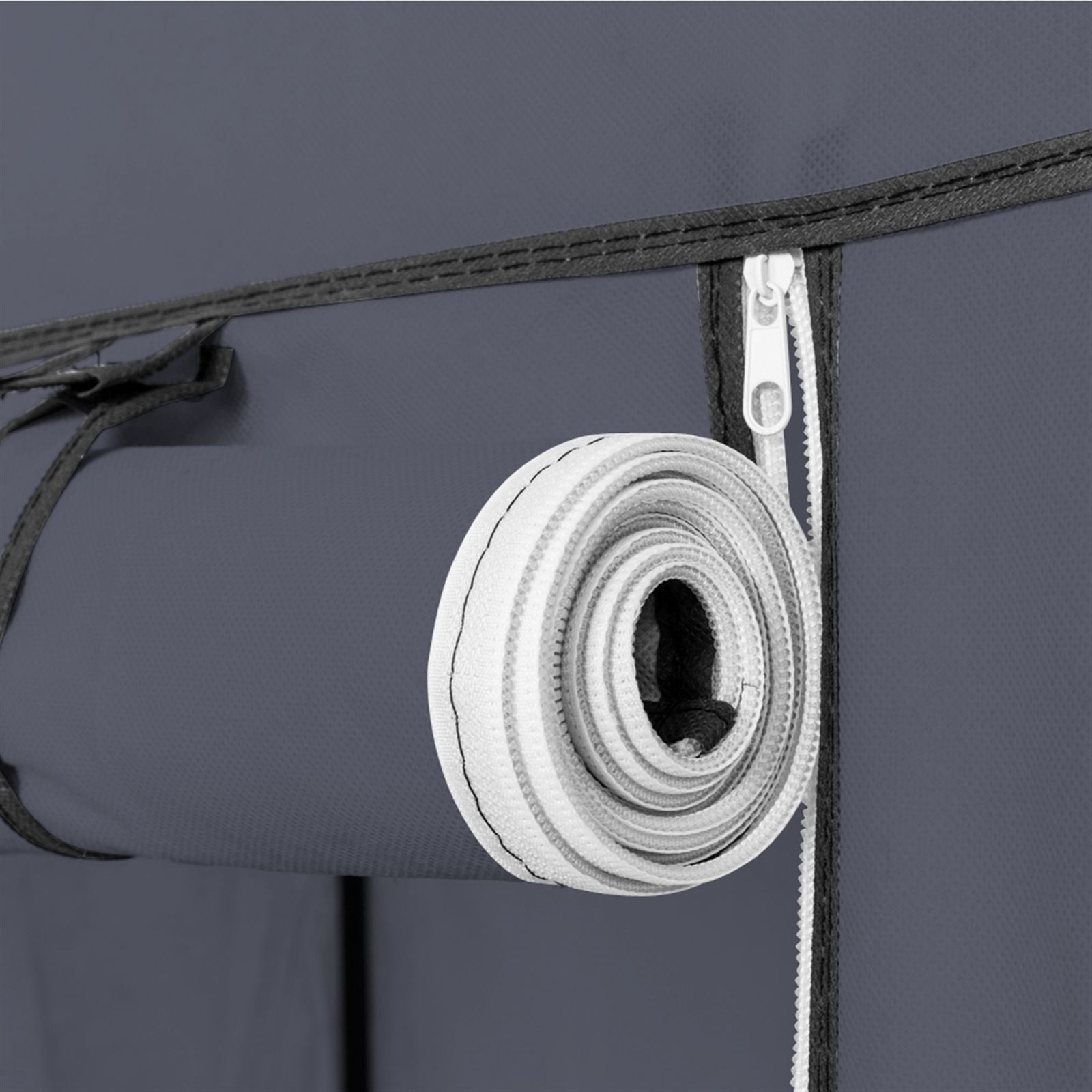 67" Clothes Closet Portable Wardrobe Clothes Storage Rack 12 Shelves 4 Side Pockets Gray image 16