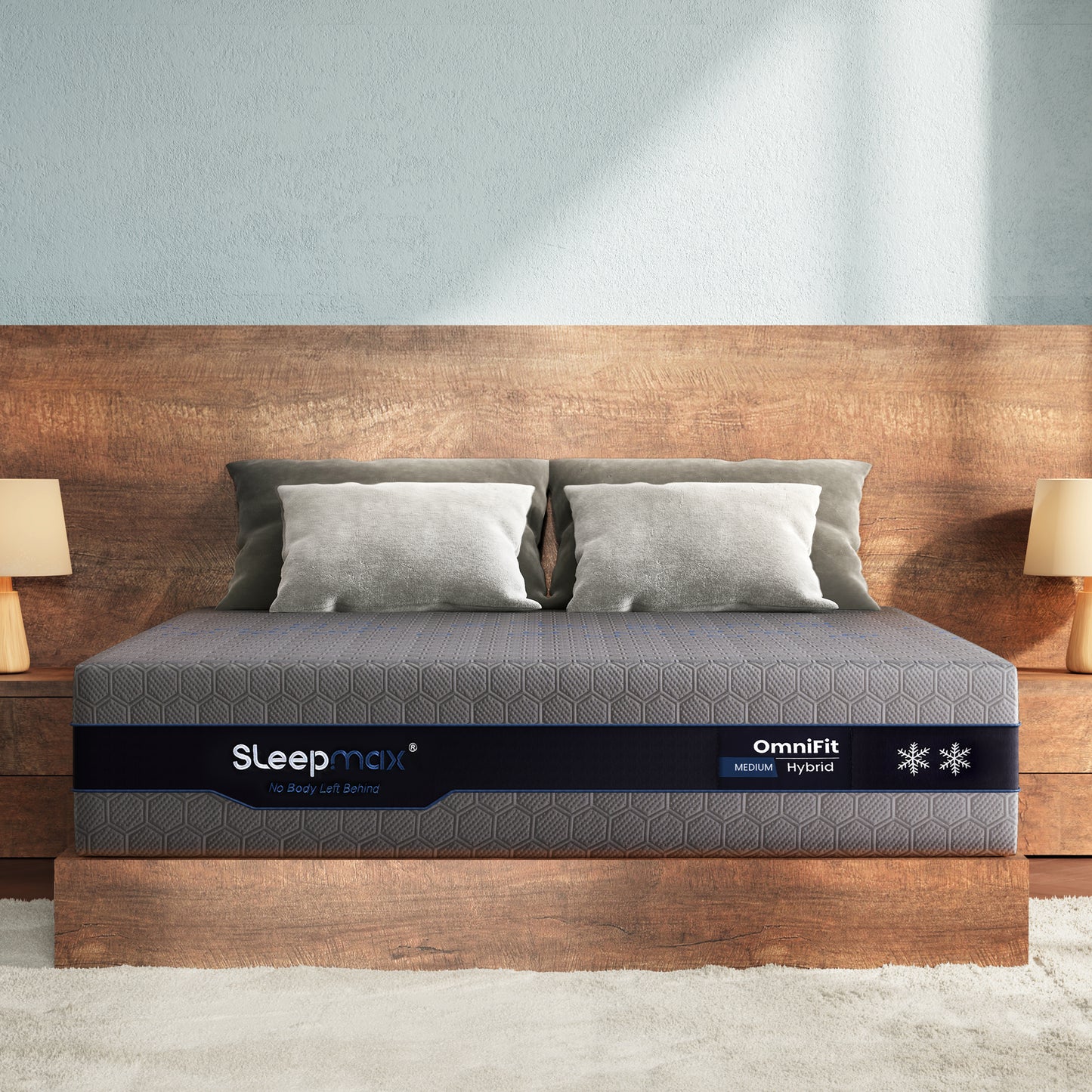 Sleepmax OmniFit 13" Queen Medium Cooling Hybrid Mattress with Gel, Bamboo, Charcol, Green Tea & Copper Infused Foam image 1