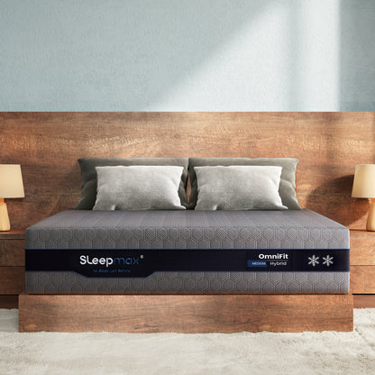 Sleepmax OmniFit 13" King Medium Cooling Hybrid Mattress with Gel, Bamboo, Charcol, Green Tea & Copper Infused Foam image 1
