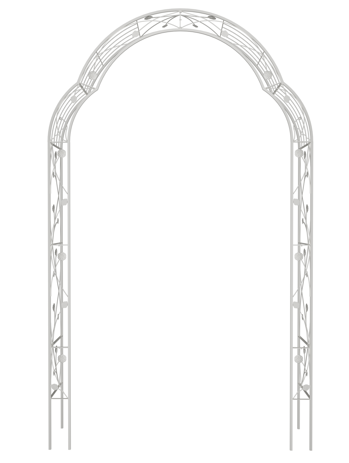 Metal Garden Arch Assemble Freely with 8 Styles Garden Arbor Trellis Climbing Plants Support Rose Arch Outdoor Arch Wedding Arch Party Events Archway Cream White image 12
