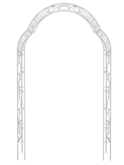 Metal Garden Arch Assemble Freely with 8 Styles Garden Arbor Trellis Climbing Plants Support Rose Arch Outdoor Arch Wedding Arch Party Events Archway Cream White image 12
