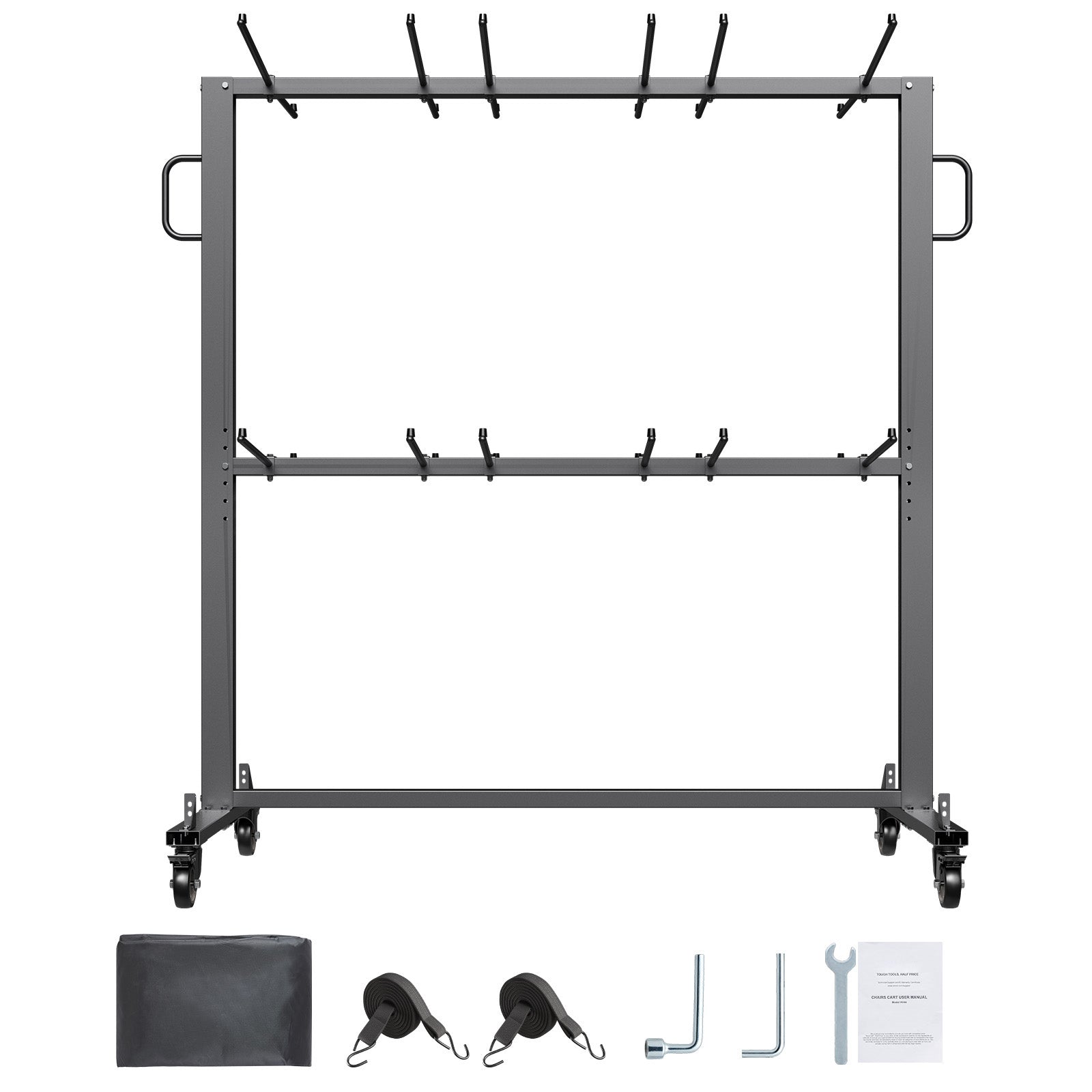 Folding Chair Rack Cart for 84 Chairs/ 12 Tables+42 Chairs of 800 LBS image 1