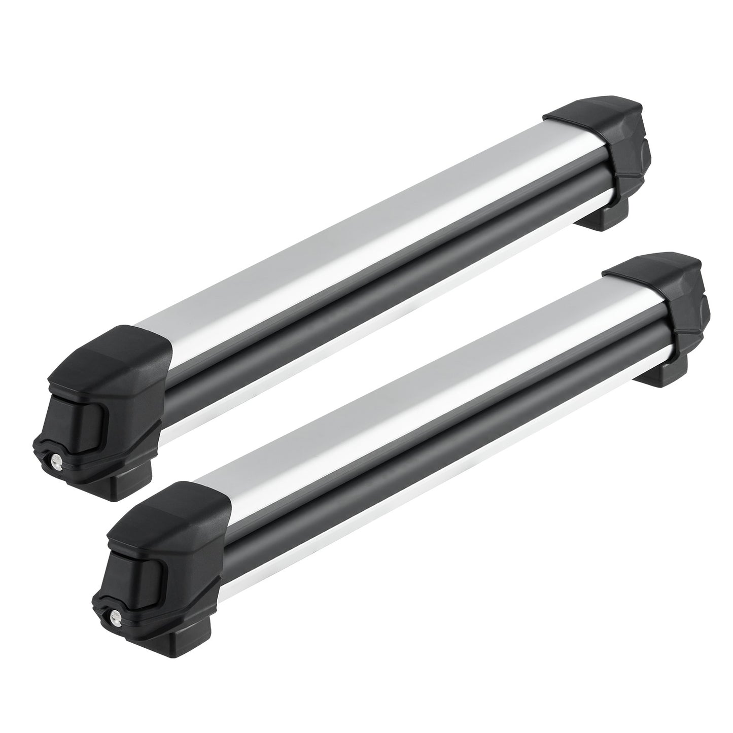 Ski & Snowboard Roof Rack, Carry up to 6 Pairs of Skis or 4 Snowboards, 2 PCS Aluminum Universal Car Roof Rack with Lock & Rubber Padding, Carrier for Fishing Rod, Fit Most Slotted Crossbars image 6