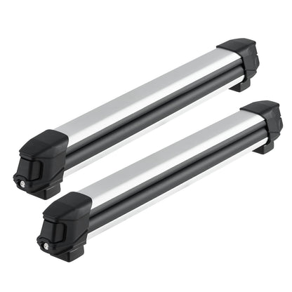 Ski & Snowboard Roof Rack, Carry up to 6 Pairs of Skis or 4 Snowboards, 2 PCS Aluminum Universal Car Roof Rack with Lock & Rubber Padding, Carrier for Fishing Rod, Fit Most Slotted Crossbars image 6