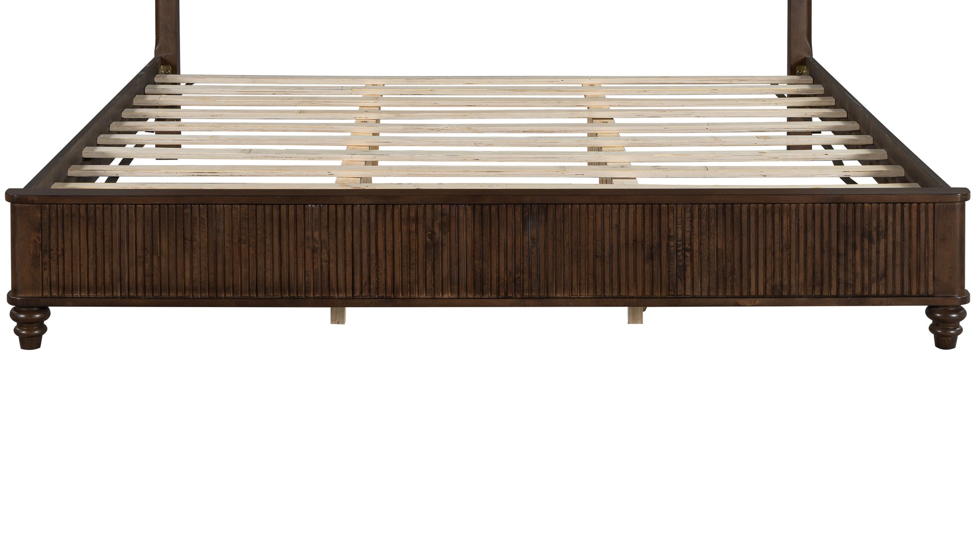 King Size Solid Wood Bed Accessories Package, Including Parts 2, 3, 4, 5, 6, 7, 10, 11, 12, 13, and Hardware, Walnut image 2