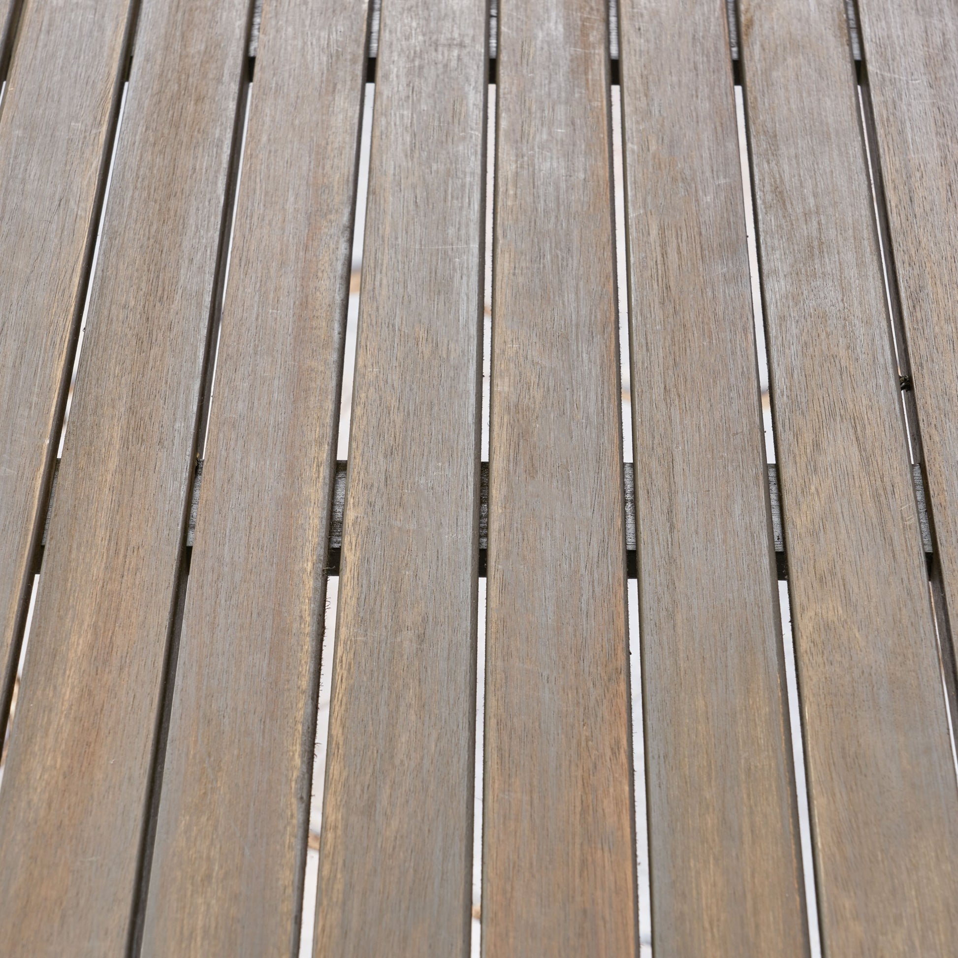 Round Acacia Wood Dining Table, Grey Finish, 47.25" Outdoor Patio Table with Slatted Top, Weather Resistant, 30" Height, for Backyard Garden(Original SKU:63119.00GRY) image 9