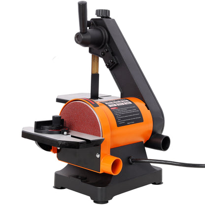 1x30 Inch Bench Belt Sander with 5 Inch Disc with Wrench Storage and Easy Belt Cover Off,Benchtop Belt Disc Sander image 3