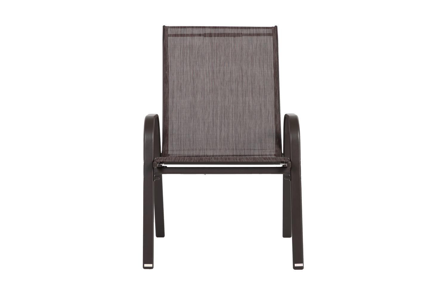 4 Piece Patio Chairs, Outdoor Camping Chairs with Breathable Textilene Fabric, Set of 2 Garden Chairs with Armrest High Backrest for Garden Patio Pool Beach Yard Space Saving (Brown) image 9