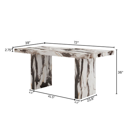 Cavira Modern Faux Marble Counter Height Dining Table image 9