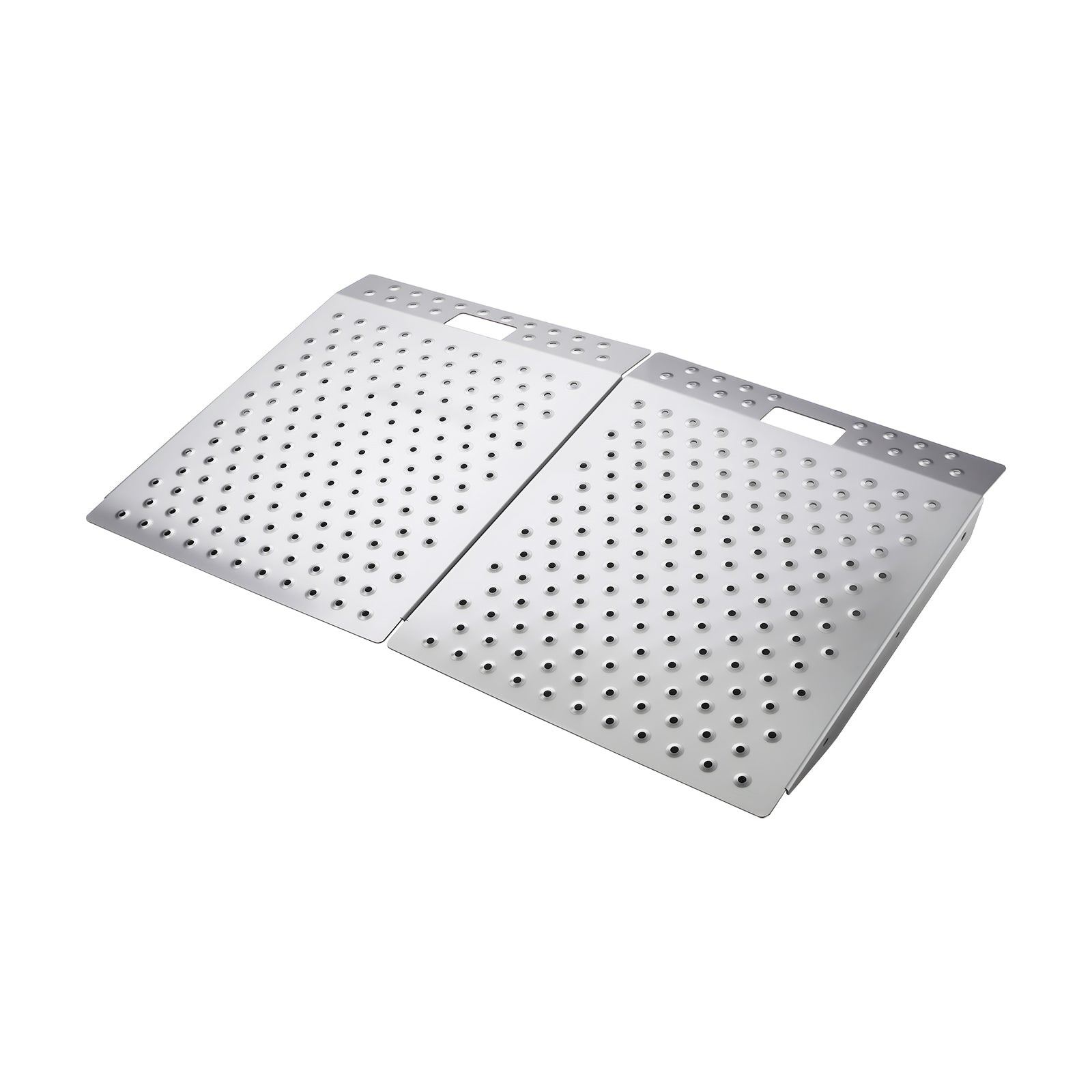 Threshold Ramp for Doorways, 29.5 x 24.3 in, Platform Aluminum Wheelchair Ramp, Non-Slip Door Threshold Ramps, 750 lbs Load Capacity, for Home Steps, Curbs, Wheelchairs, Walkers, Scooter, Carts image 1