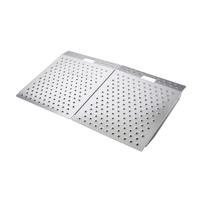 Threshold Ramp for Doorways, 29.5 x 24.3 in, Platform Aluminum Wheelchair Ramp, Non-Slip Door Threshold Ramps, 750 lbs Load Capacity, for Home Steps, Curbs, Wheelchairs, Walkers, Scooter, Carts image 1