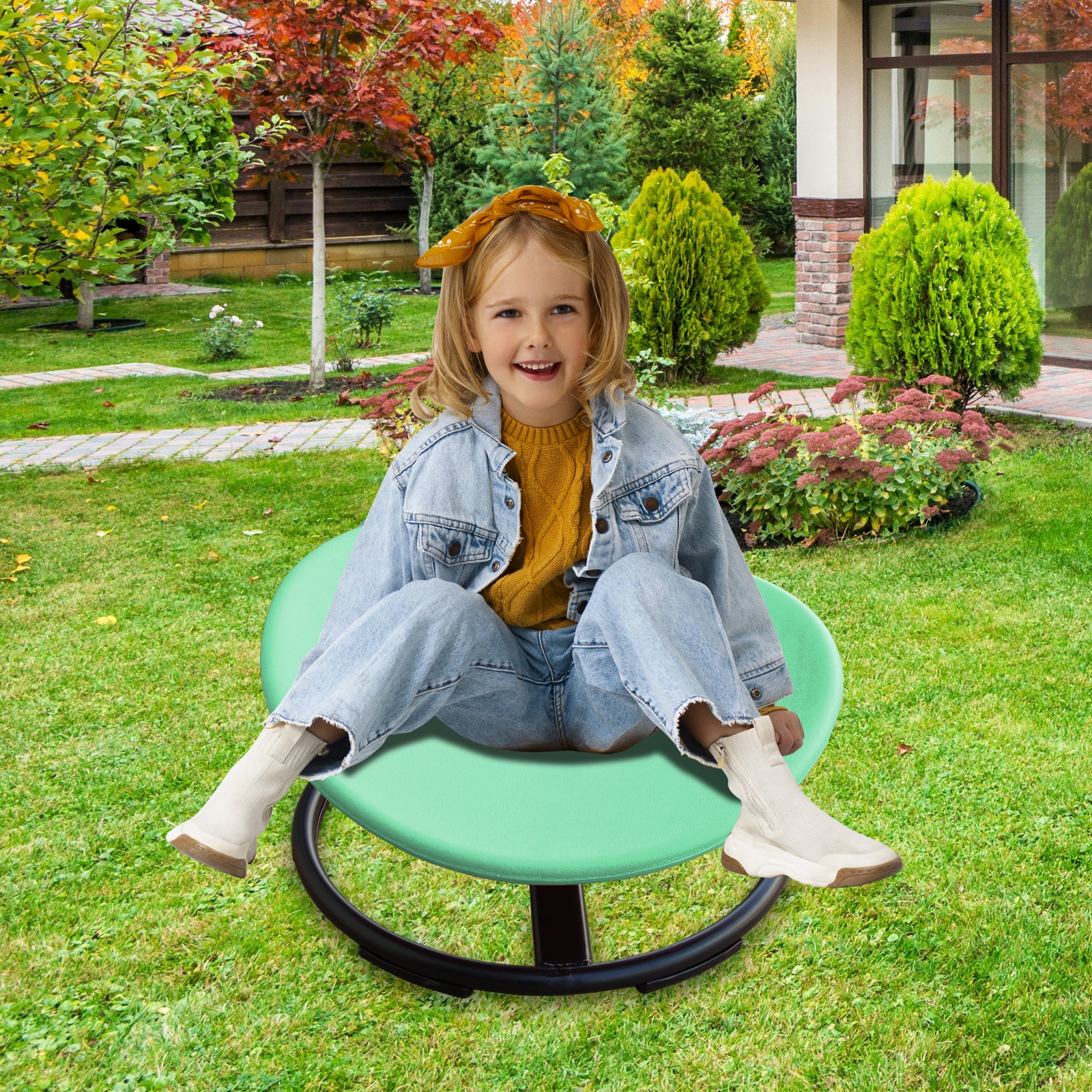 Sensory chair - pink color, side view