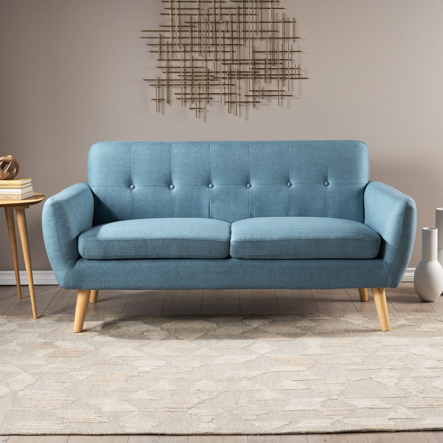 67.25" Button Tufted Loveseat image 1