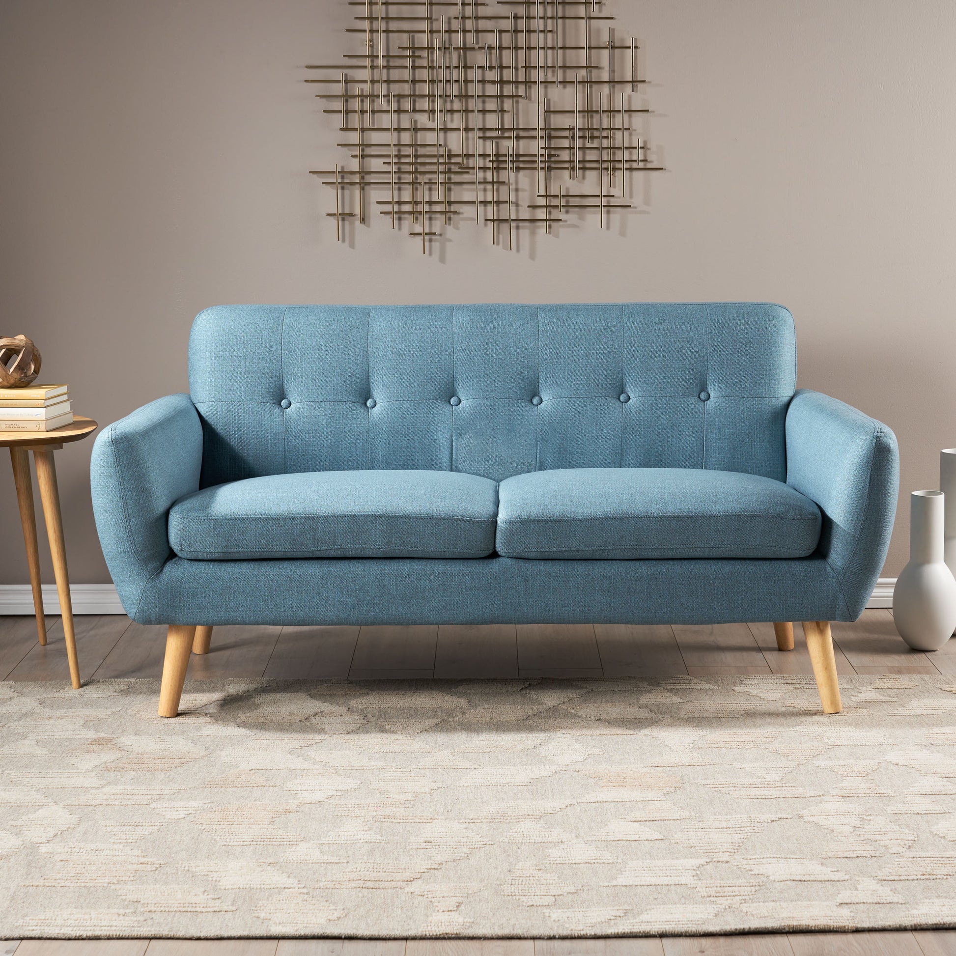 67.25" Button Tufted Loveseat image 1