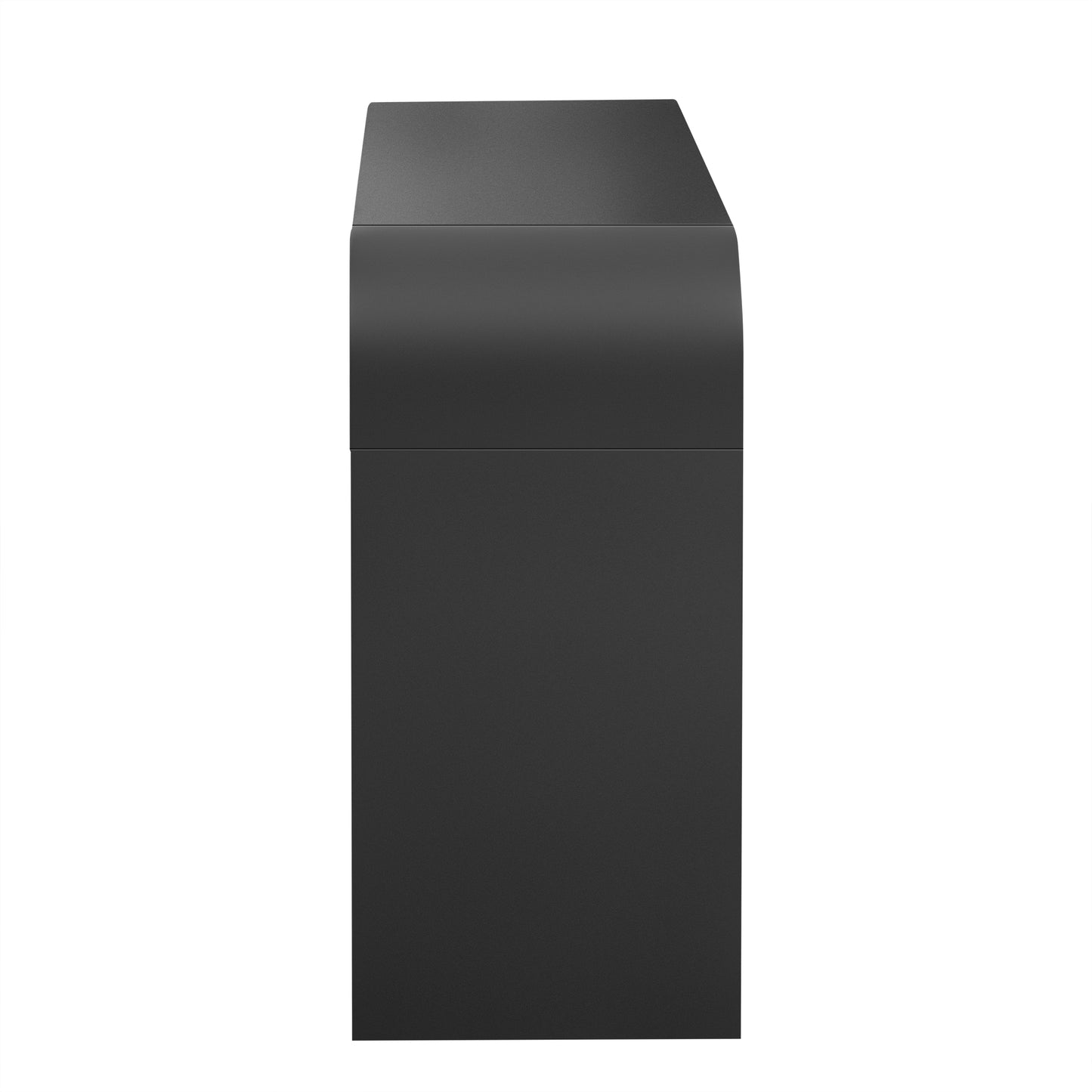 TREXM Modern Console Table with 2 Storage Drawers, Fluted Entryway Table with Rounded Silhouette for Hallway Living Room and Entryway (Black) image 11