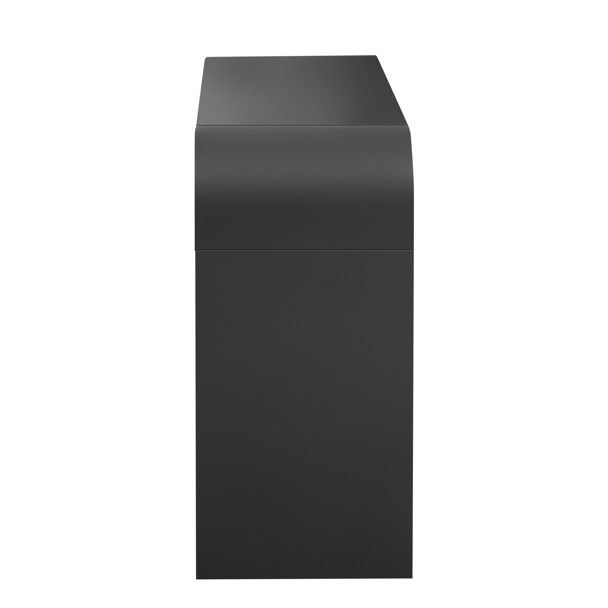 TREXM Modern Console Table with 2 Storage Drawers, Fluted Entryway Table with Rounded Silhouette for Hallway Living Room and Entryway (Black) image 11