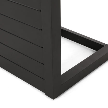 CAPE CORAL ALU C-SHAPED TABLE BLACK image 12