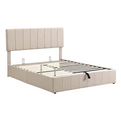 Queen size Upholstered Platform bed with a Hydraulic Storage System - Beige(OLD SKU: LP000211AAA) image 6
