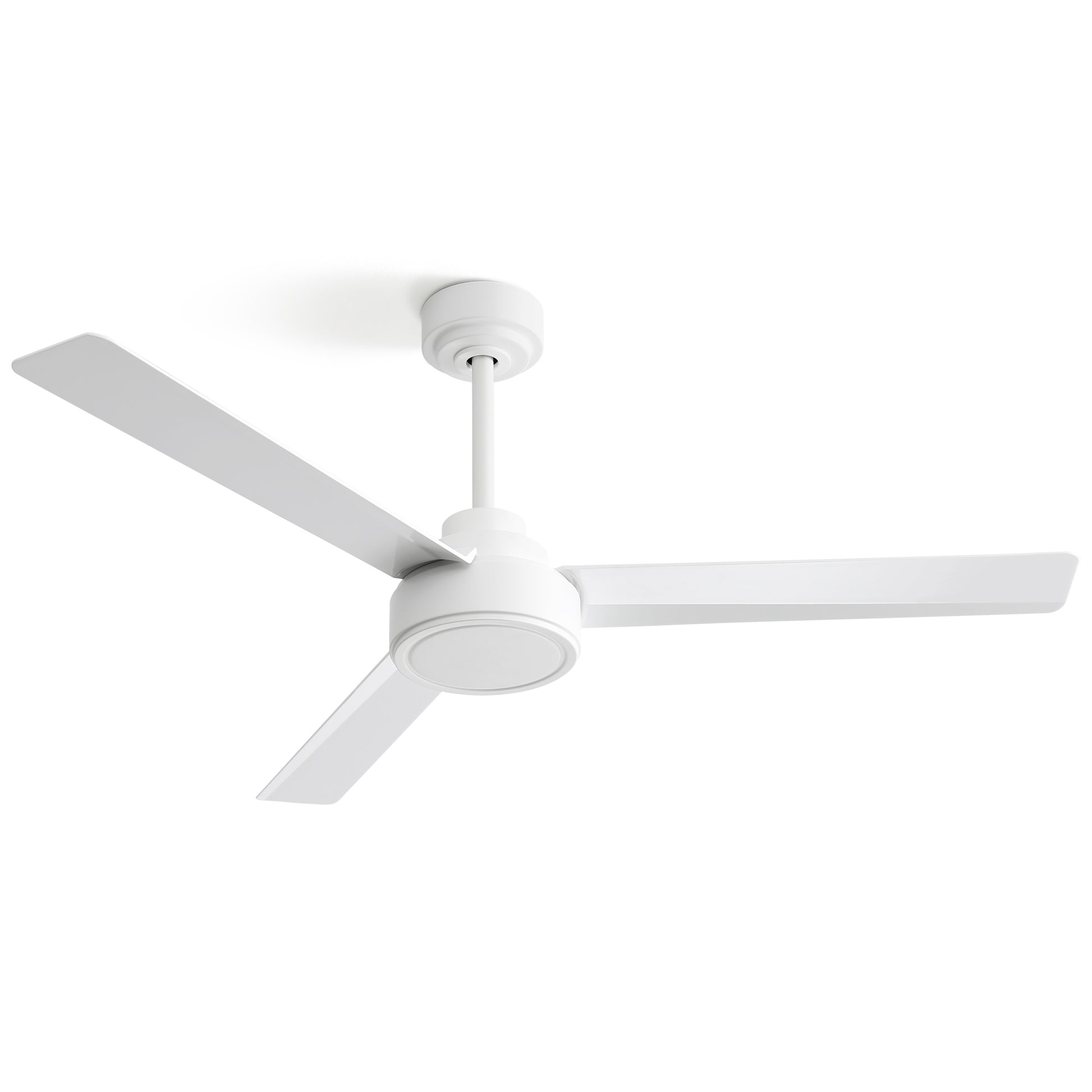 (Same as W882P164177) 52" Ceiling Fan Without Light, 3 ABS Blades with Remote Control 6-speed Reversible DC Motor White for Living Room, Bedroom, Kitchen image 1
