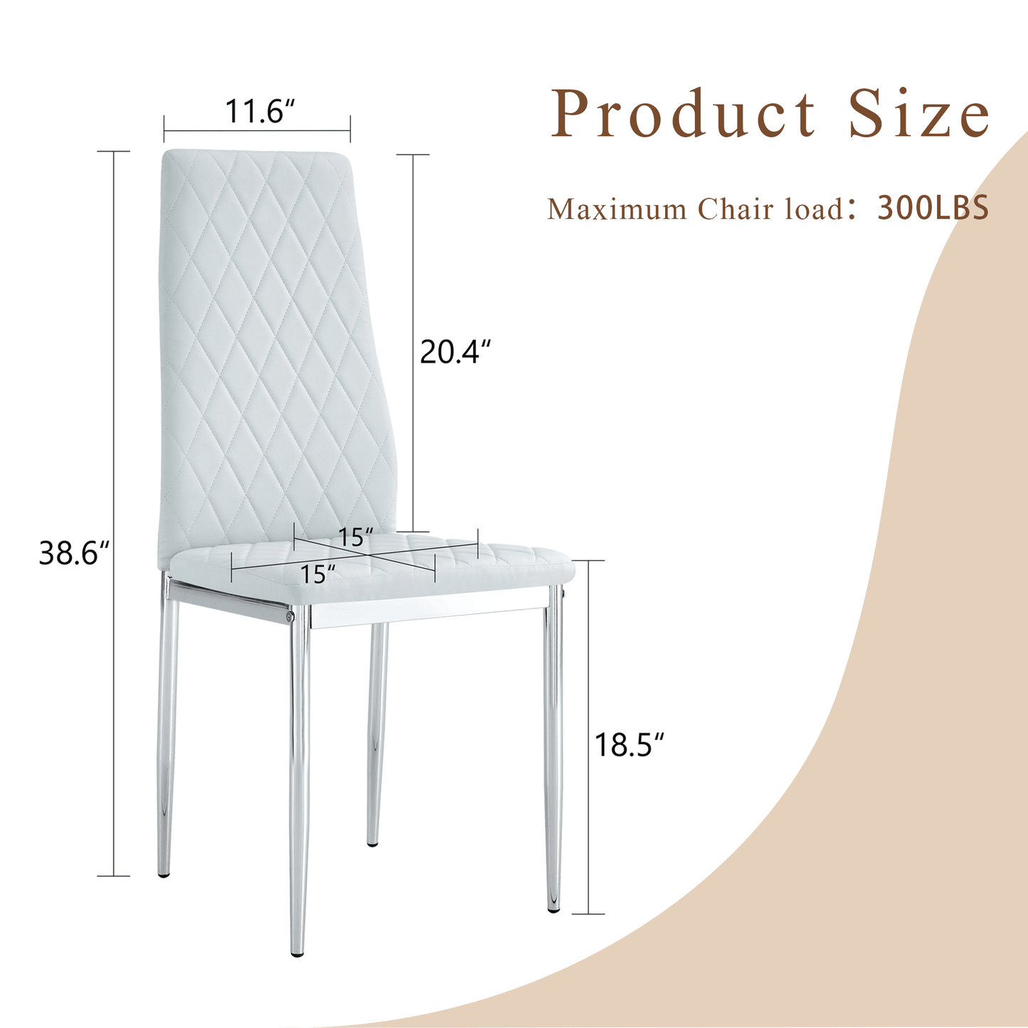 Modern Style Dining Chairs Set of 6 in Light Gray, Essential for Minimalist Homes.Meeting Family Dining Needs,PU Material Seat,Silver Metal Legs,Blending into Various Home Environments.W1151107277 image 2