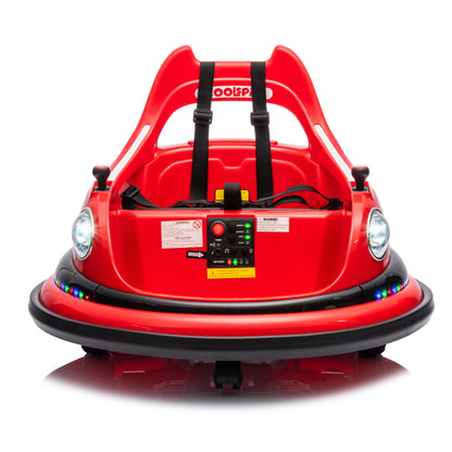 12V ride on bumper car for kids,electric car for kids,1.5-5 Years Old,W/Remote Control, LED Lights, Bluetooth & 360 Degree Spin, Vehicle body with anti-collision padding
Five-point Safety Belt,2wd image 5