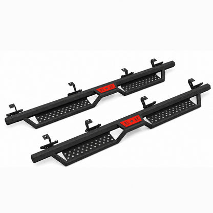 Hexagonal style Running Boards Compatible with 2020-2026 Jeep Gladiator Jt 4 Door. Made with Carbon Steel. 6 Inch Gladiator Side Steps Step Bars Nerf Bars Bolt installation image 5