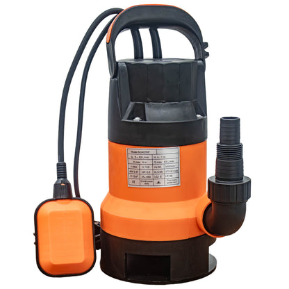 Submersible Pump with Auto Float Switch, High Efficiency Dirty Water Utility Pump for Cellar, Garden Pond, Swimming Pool Drainage image 1