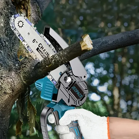 Mini Cordless Saw - 6-inch Handheld Chainsaw for Pruning