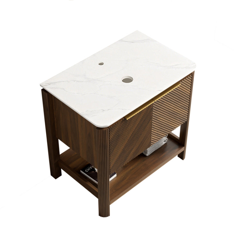 INDIGO 30'' Freestanding Cabinet without Basin, with Double Doors, Walnut Woodgrain Color image 4