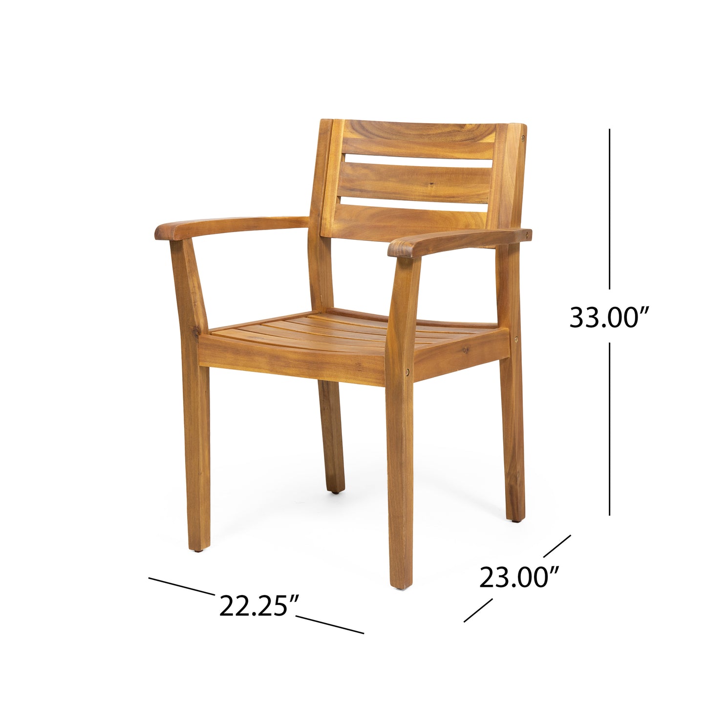 7 Pieces Acacia Wood Outdoor Dining Set s,Modern 6 Chairs 1 Large Table,Dining Furniture Set for Lawn, Backyard, Garden Deck,Poolside,Teak image 11