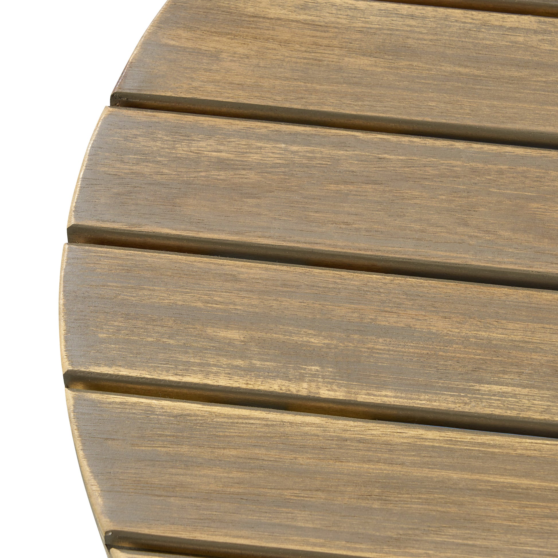 Outdoor 16" Acacia Wood Side Table, Gray Finish image 9