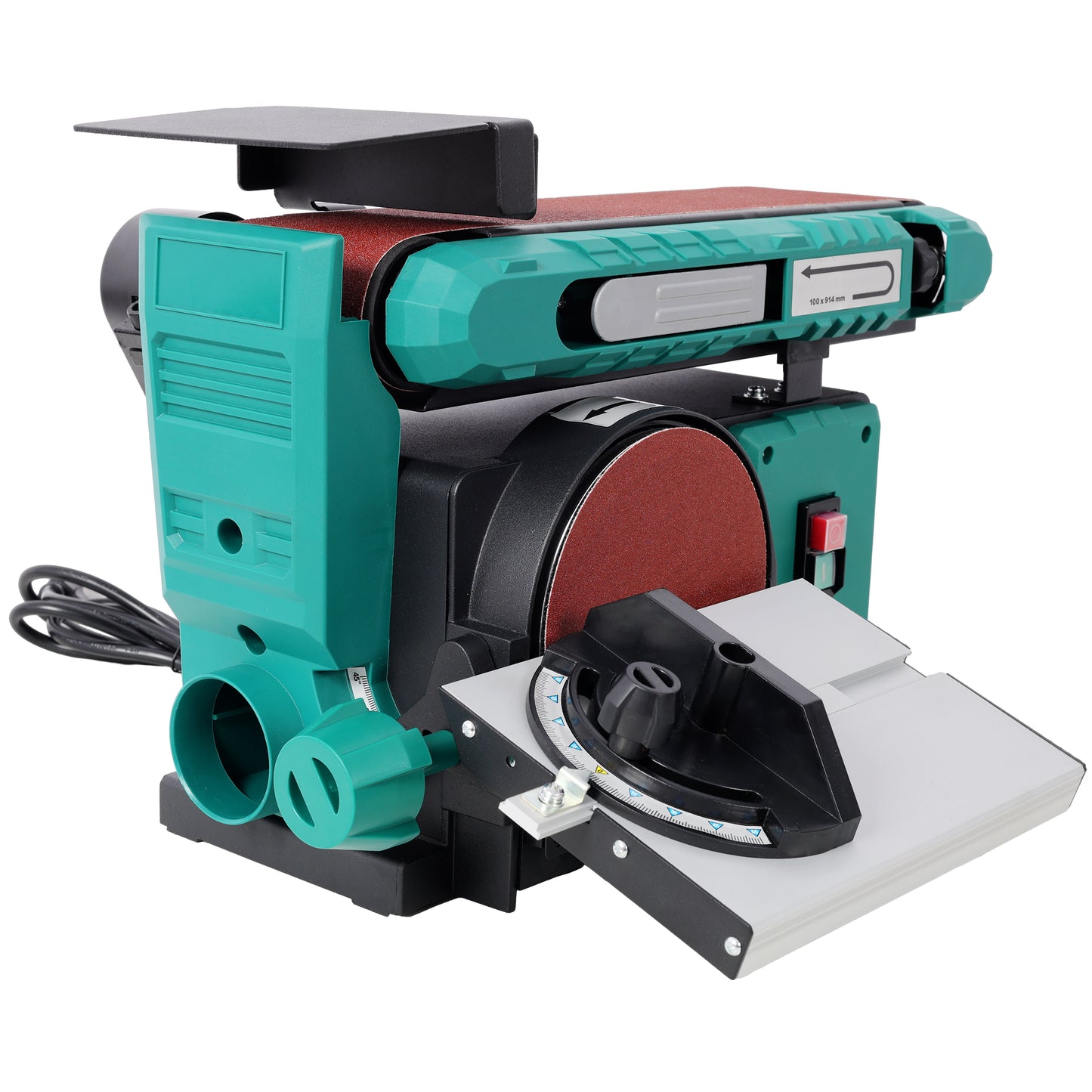 Benchtop Belt and Disc Sander,120V/60Hz,4x36 in. Belt & 6 in. Disc Sander, Green color image 5