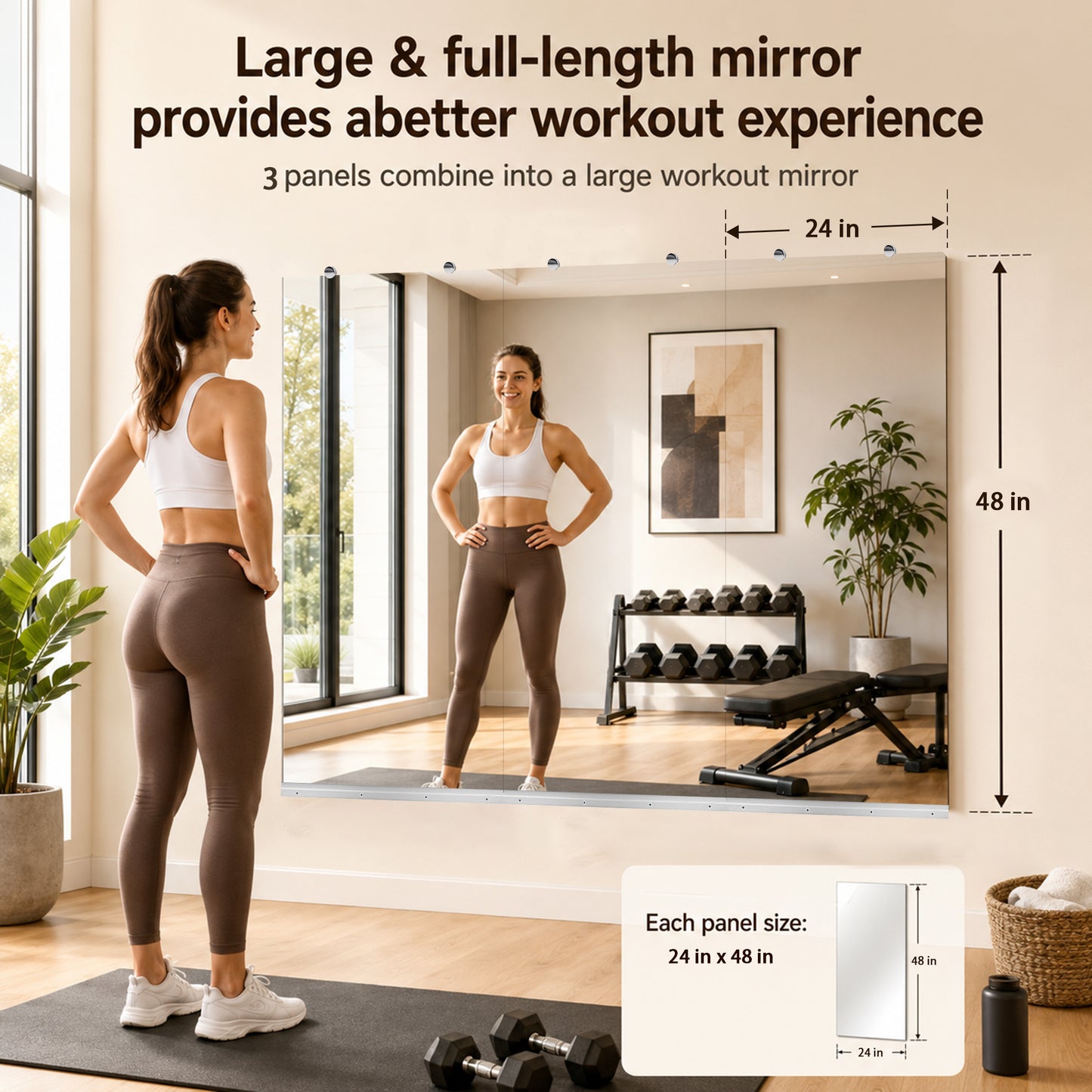 GYM MIRROR 24X48 INCH -3pcs image 10