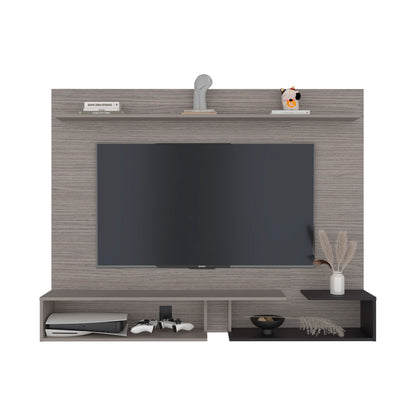 Aurevon 65" Floating TV Panel – Modern Entertainment Center with Storage Shelves image 4