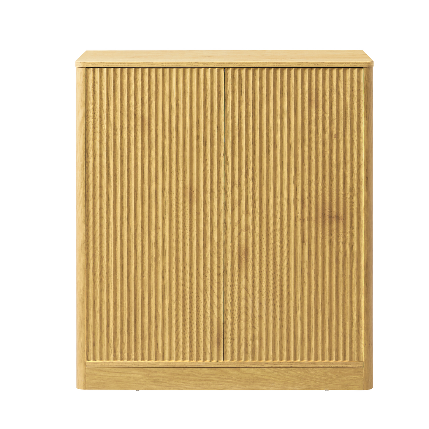 34.3" modern wavy sideboard, curved contour design storage cabinet, 2-door cabinet with storage function, suitable for kitchen/bedroom/living room, Natural, 34.3"L x 15.7"W x 34.3"H image 8