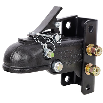 2-5/16 Inch Channel Mount Trailer Coupler, 15000 LBS Heavy Duty Hitch Ball Coupler with 3-Position Adjustable Channel Bracket & Complete Fasteners image 3