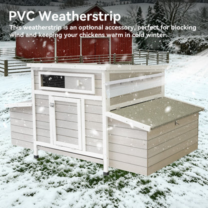 Large Wooden Chicken Coop Outdoor Hen House Poultry Cage for Outdoor with 2 Sides Nesting Boxes image 7