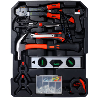 969pcs Home Repair Tool Set Kit for Men, Toolbox Storage Case with 4 Drawers, General Household Tool Kit with Rolling Tool Box, Tool Set Kit for Maintenance, Garden, Homeowner, Handyman -Black image 4