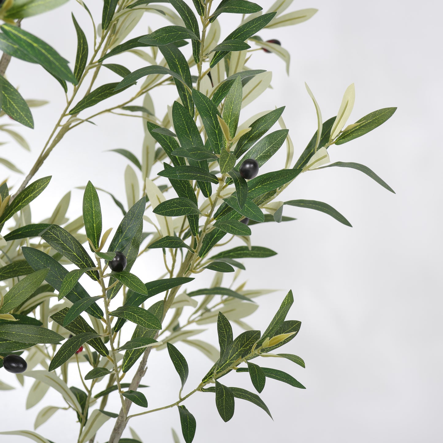 8FT Artificial Olive Tree With Decorative White Pot, Tall Indoor & Covered Outdoor Decorative Tree, 1pc/set image 8