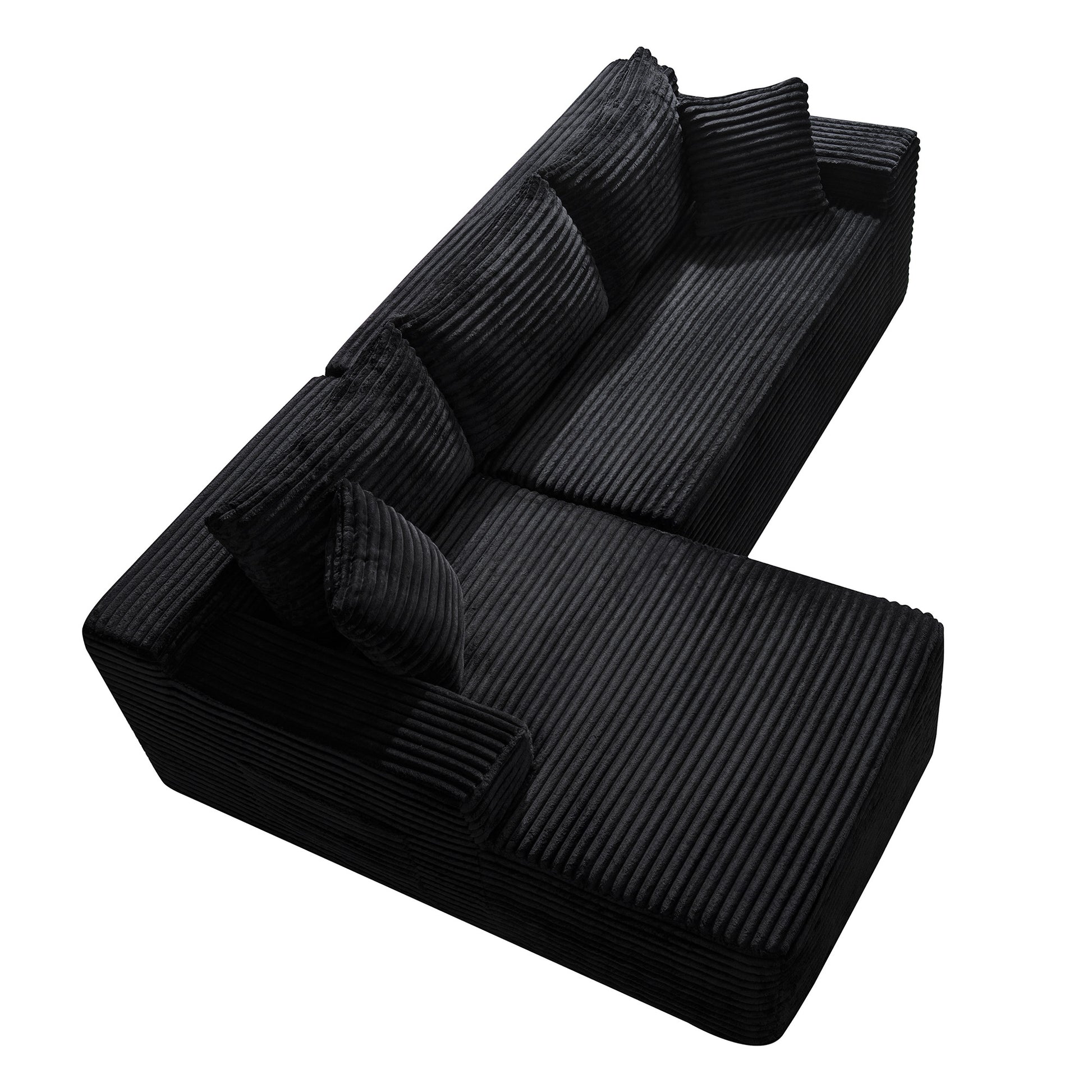 94.5" Cloud Modular Sectional Sofa Couch with L-Shape Chaise,Modern Minimalist Upholstered Couches for Living Room Bedroom,Deep Seat Corner Couch,No Assembly Required image 9