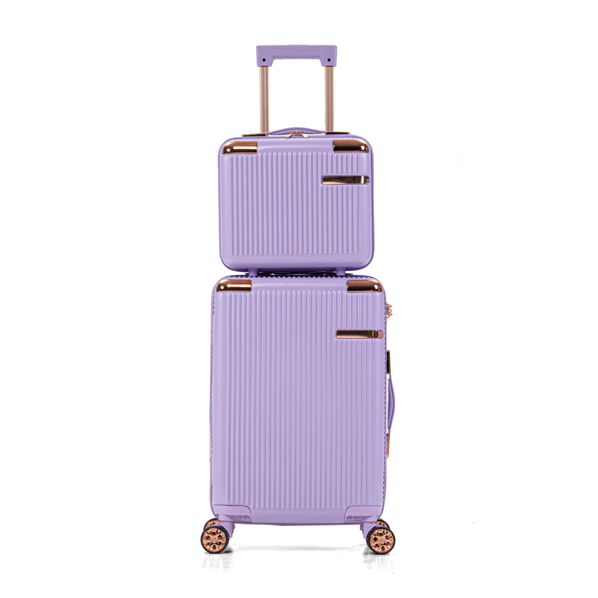 4-piece hard luggage, 360 ° dual rotating four-wheel luggage, password lock, lightweight universal wheel luggage, portable luggage. image 4