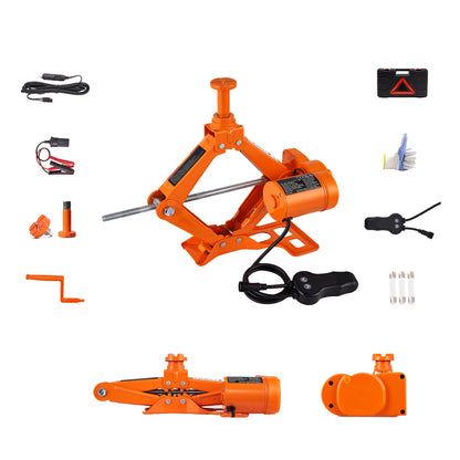 Electric Car Jack, 3 Tons /6600 lbs Scissor Jack, 12V Electric Automatic Jack with Double Saddles and Remote Control, Portable Car Jack for Sedan, SUV, Truck Tire Change image 2