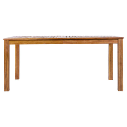TOPMAX Patio Wooden Dining Table, Outdoor 67"L Rectangular Table for Poolside, Backyard, Garden, Indoor/Outdoor, Natural image 8