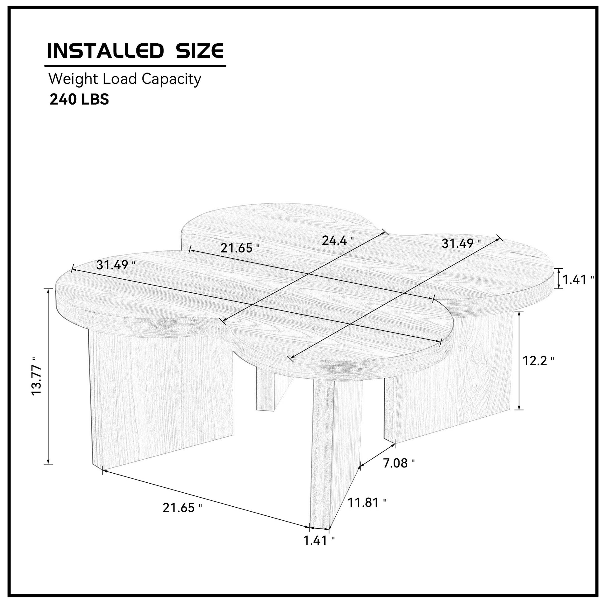 Modern Butterfly MDF Coffee Table, Used In Living Rooms, Bedrooms, Offices, With A Butterfly Shaped Appearance, Black image 6