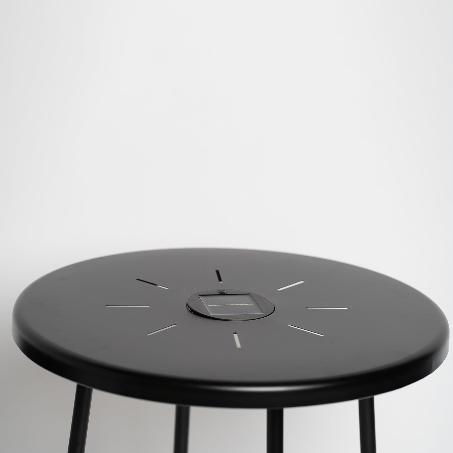2-Pack Solar Powered Side Table with LED Light, Outdoor/Indoor Nesting Round End Table Set image 7